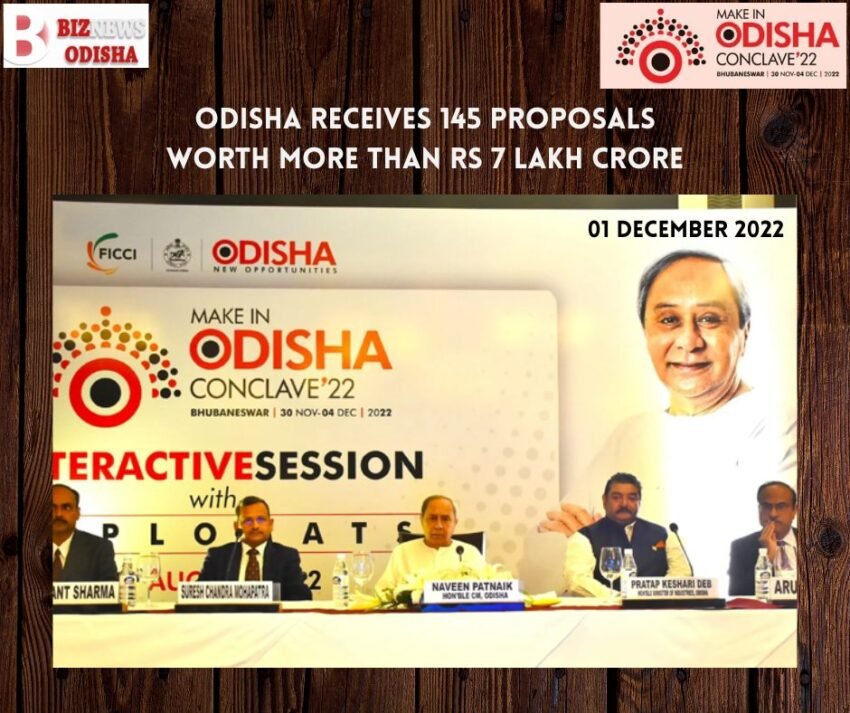 Odisha receives 145 proposals worth more than Rs 7 lakh crore